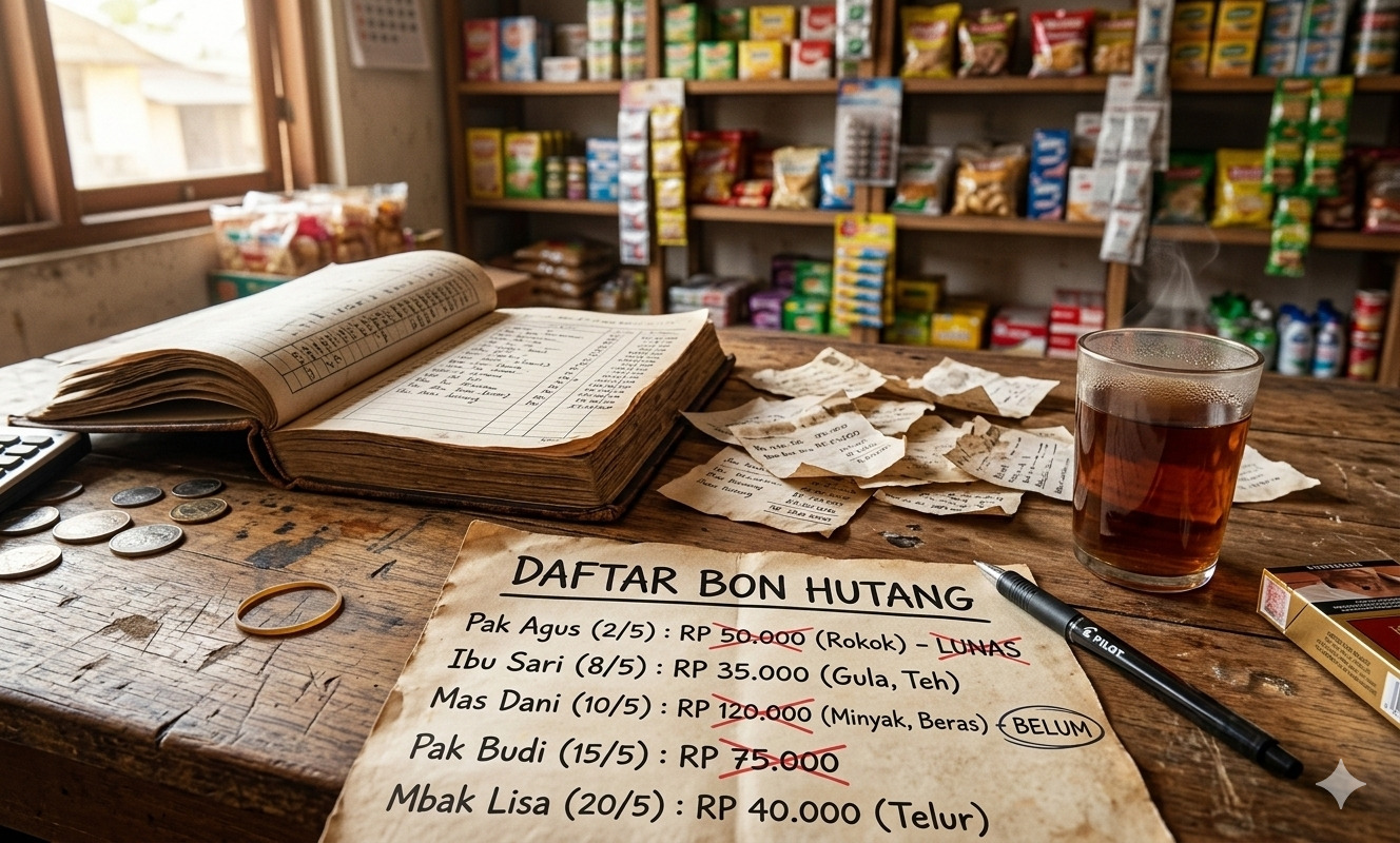 bon hutang di warung